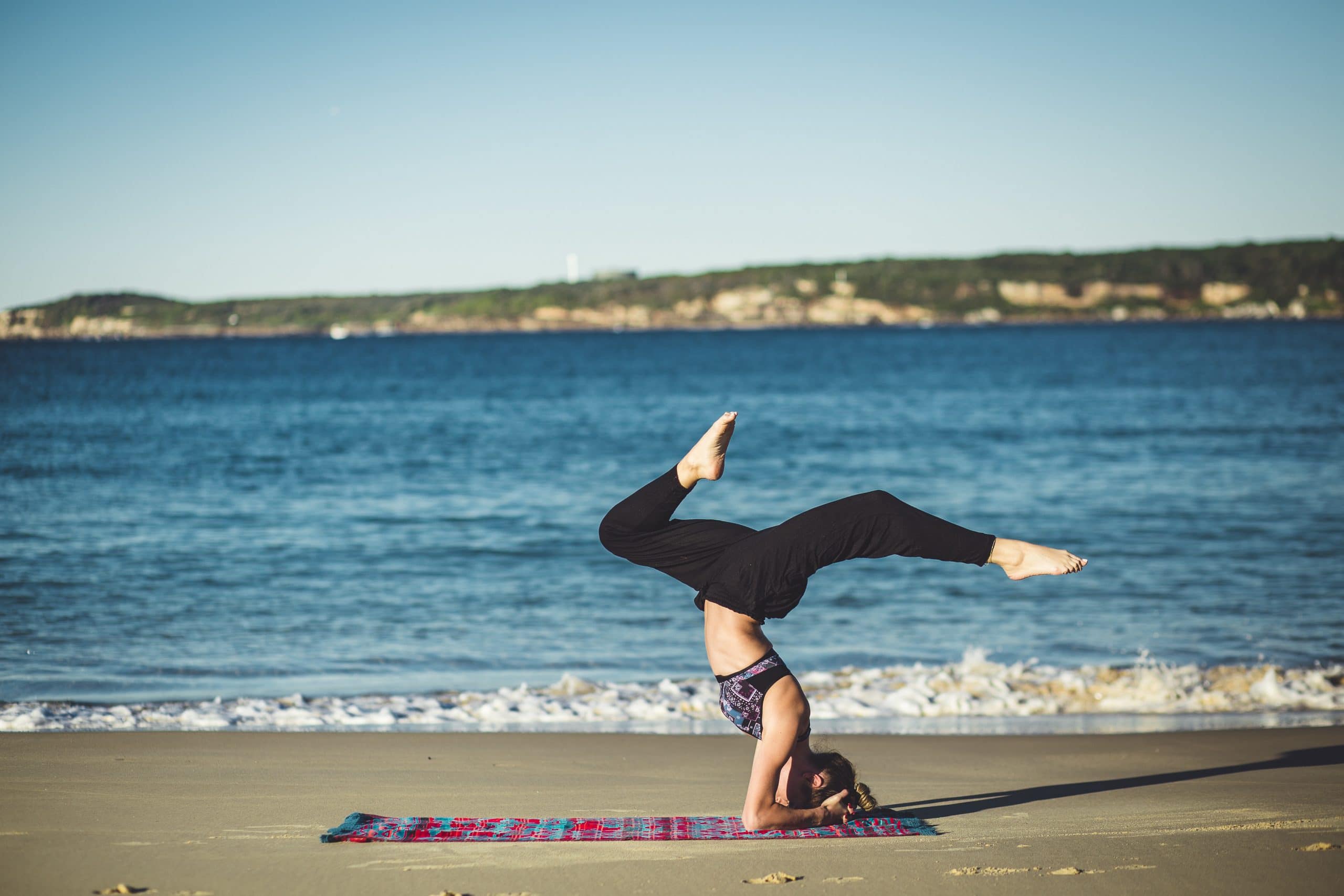yoga instructor beach